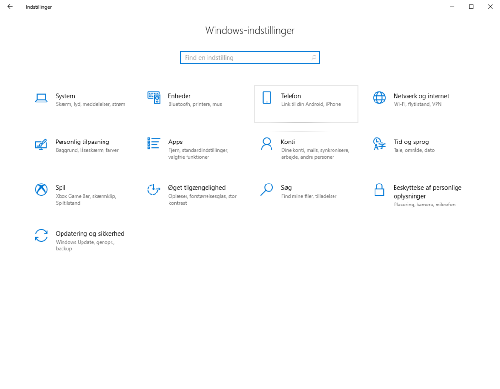 Windows indstillinger  - printeren er offline